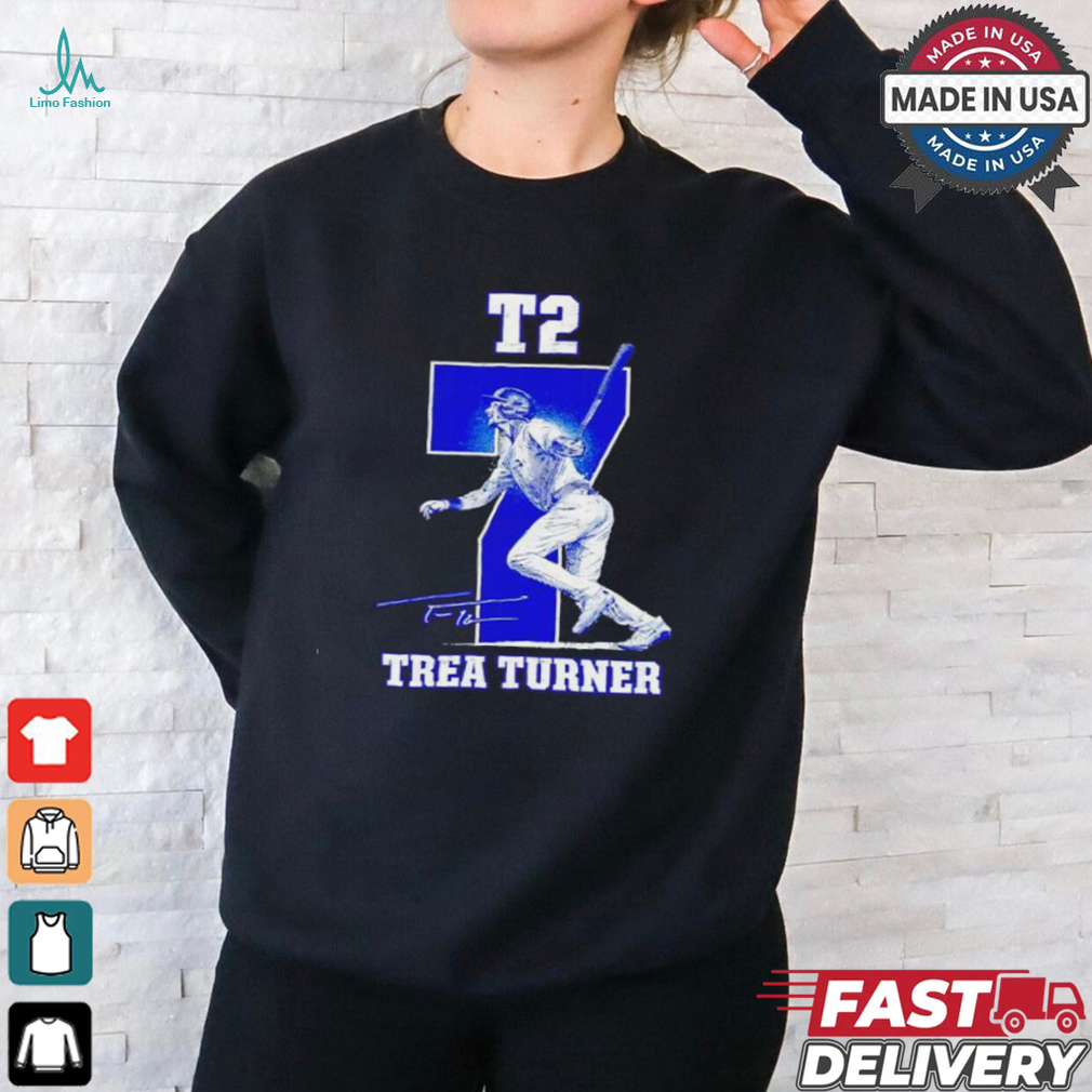 T2 number 7 Trea Turner Philadelphia Phillies signature shirt T2 number 7 Trea Turner Philadelphia Phillies signature shirt