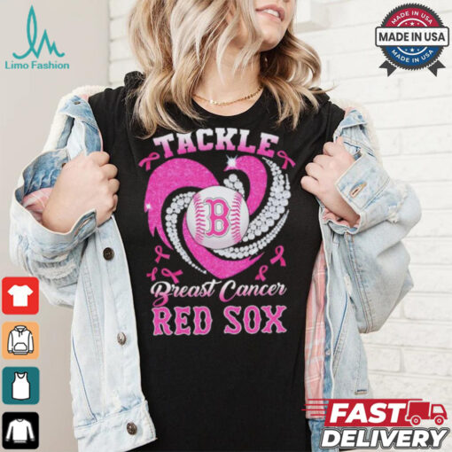 Tackle Breast Cancer Boston Red Sox diamond heart shirt