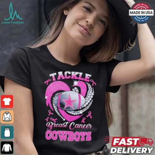 Tackle Breast Cancer Dallas Cowboys diamond heart shirt