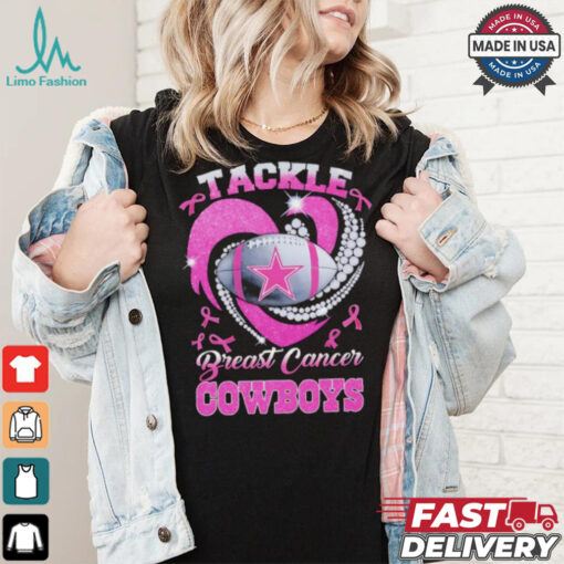 Tackle Breast Cancer Dallas Cowboys diamond heart shirt