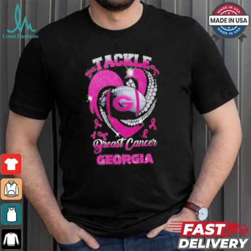 Tackle Breast Cancer Georgia Bulldogs 2024 Diamond Pink T Shirt