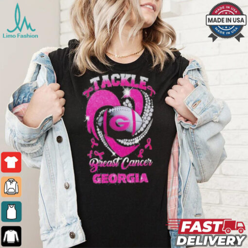 Tackle Breast Cancer Georgia Bulldogs 2024 Diamond Pink T Shirt