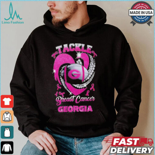 Tackle Breast Cancer Georgia Bulldogs 2024 Diamond Pink T Shirt