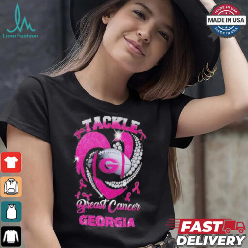 Tackle Breast Cancer Georgia Bulldogs 2024 Diamond Pink T Shirt