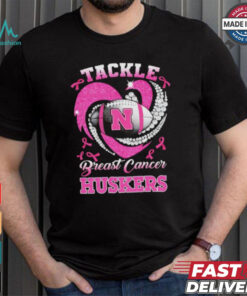 Tackle Breast Cancer Nebraska Cornhuskers diamond heart shirt