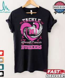 Tackle Breast Cancer Nebraska Cornhuskers diamond heart shirt