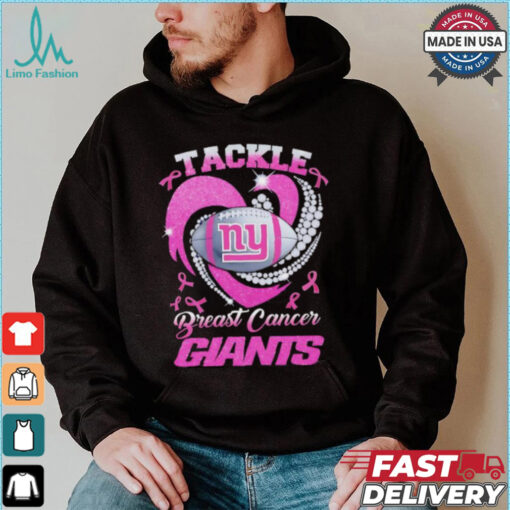 Tackle Breast Cancer New York Giants diamond heart shirt