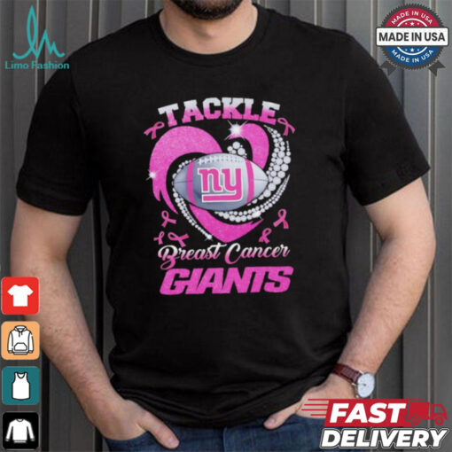 Tackle Breast Cancer New York Giants diamond heart shirt