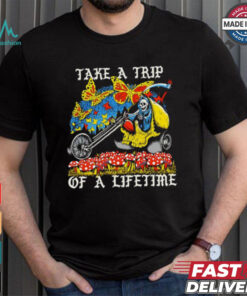 Take a trip of a lifetime skeleton riding art shirt