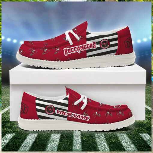 Tampa Bay Buccaneers 2024 Version Personalized Hey Dude Shoes