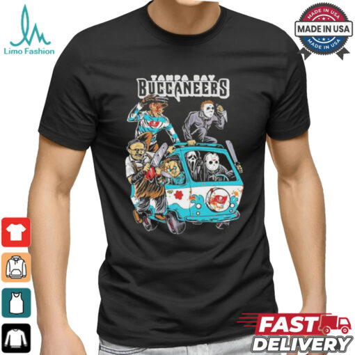 Tampa Bay Buccaneers NFL Horror Characters Movie Hippie Halloween Shirt