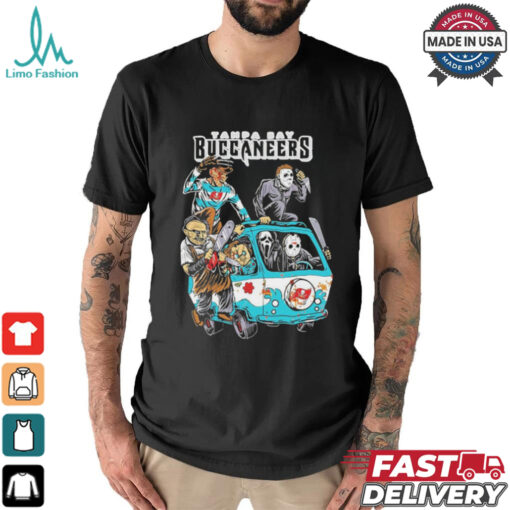 Tampa Bay Buccaneers NFL Horror Characters Movie Hippie Halloween Shirt