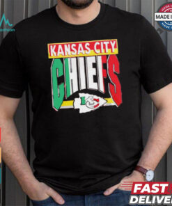 Taylor wearing Kansas City Chiefs Mexican style shirt