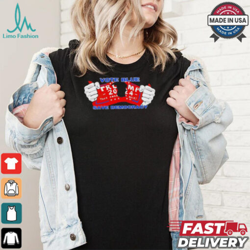 Tear off Trump ballot vote blue save democracy shirt
