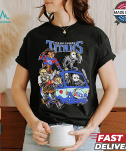 Tennessee Titans NFL Horror Characters Movie Hippie Halloween Shirt