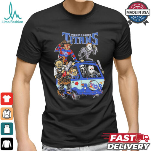 Tennessee Titans NFL Horror Characters Movie Hippie Halloween Shirt
