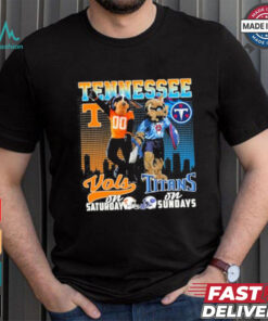 Tennessee Vols On Saturday Titans On Sundays Shirt, hoodie, sweater, long sleeve and tank top Tennessee Vols On Saturday Titans On Sundays Shirt