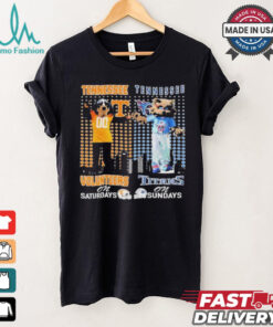 Tennessee Volunteers On Saturdays Smokey Tennessee Titans T Rac On Sundays T Shirt