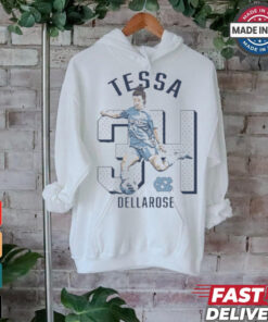 Tessa DellaRose #34 North Carolina Tar Heels Cartoon t shirt