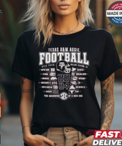 Texas A&M Aggies Football 2024 Schedule Shirt