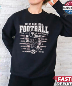 Texas A&M Aggies Football 2024 Schedule Shirt