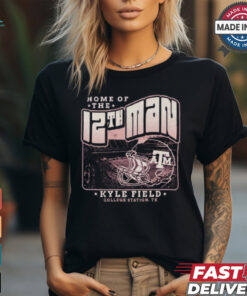 Texas A&M Aggies Home Of The 12th Man Helmet Over Kyle Field Vintage Shirt