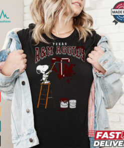 Texas A&M Aggies Snoopy Painting Shirt