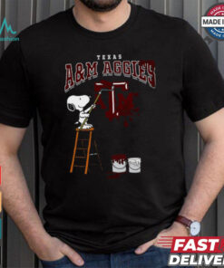 Texas A&M Aggies Snoopy Painting Shirt