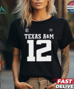 Texas A&M All Black 12 Gig ‘Em Aggies Active shirt