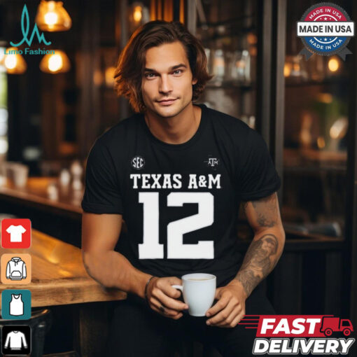 Texas A&M All Black 12 Gig ‘Em Aggies Active shirt