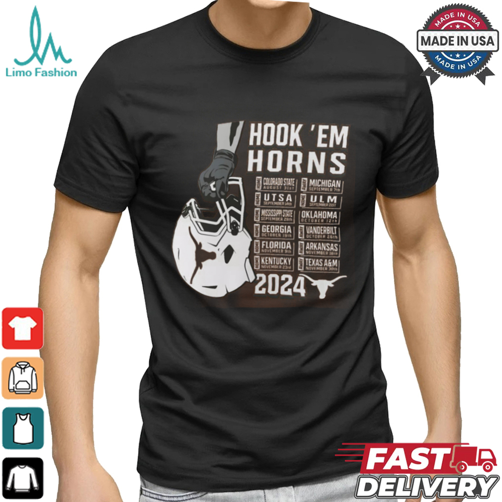 Texas Longhorns Burnt Orange Football Schedule T Shirt Texas Longhorns Burnt Orange Football Schedule T Shirt