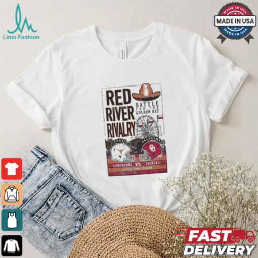 Texas Longhorns Vs Oklahoma Sooners Red River Rivalry Battle for the Golden Hat 2024 Shirt