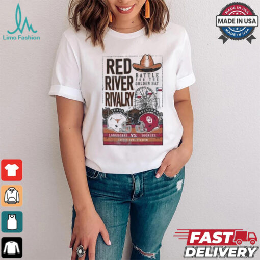 Texas Longhorns Vs Oklahoma Sooners Red River Rivalry Battle for the Golden Hat 2024 Shirt