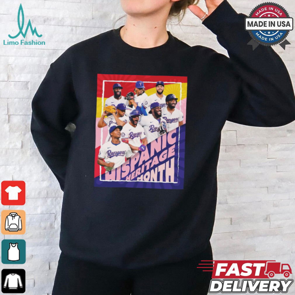 Texas Rangers Celebrating Hispanic Heritage Month 2024 Poster t shirt Texas Rangers Celebrating Hispanic Heritage Month 2024 Poster t shirt