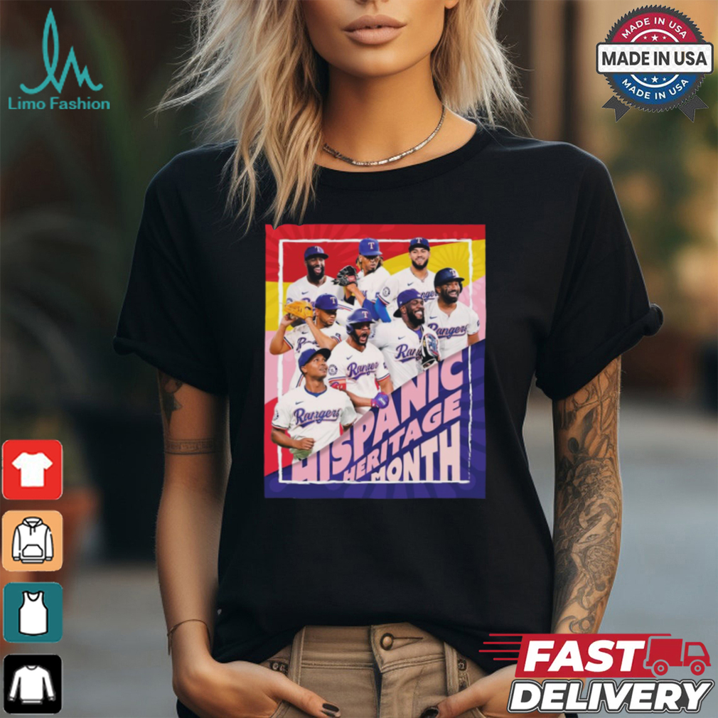 Texas Rangers Celebrating Hispanic Heritage Month 2024 Poster t shirt Texas Rangers Celebrating Hispanic Heritage Month 2024 Poster t shirt