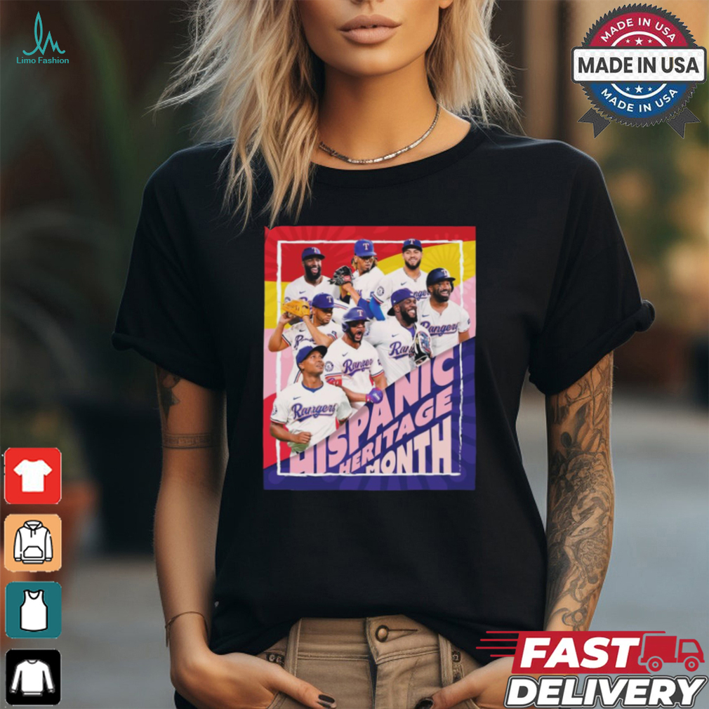 Texas Rangers Celebrating Hispanic Heritage Month Players 2024 Poster t shirt Texas Rangers Celebrating Hispanic Heritage Month Players 2024 Poster t shirt