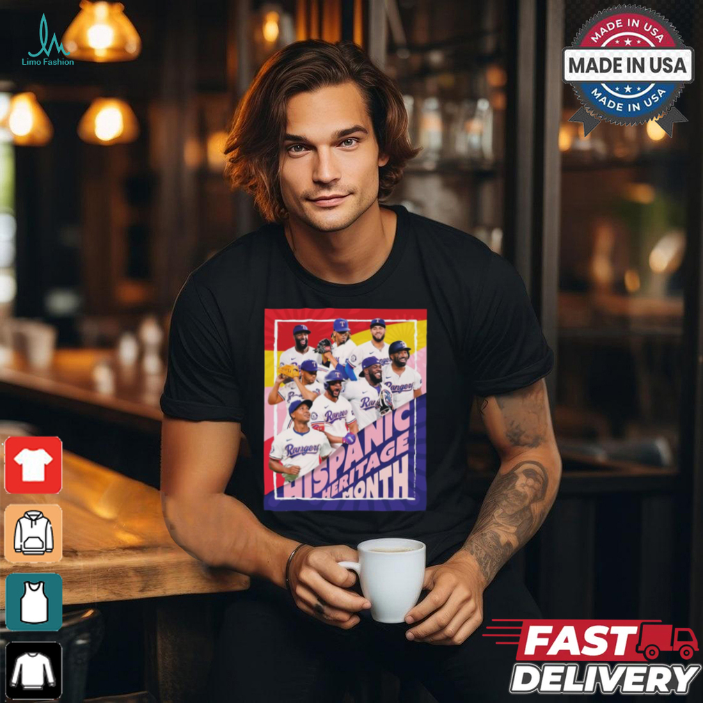 Texas Rangers Celebrating Hispanic Heritage Month Players 2024 Poster t shirt Texas Rangers Celebrating Hispanic Heritage Month Players 2024 Poster t shirt