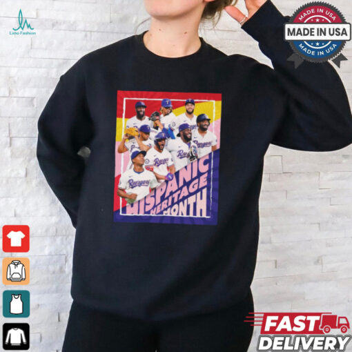 Texas Rangers Celebrating Hispanic Heritage Month Players 2024 Poster t shirt