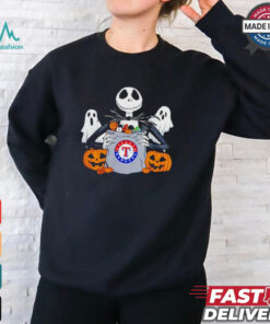 Texas Rangers Halloween Candy Spooky Jack Skellington shirt
