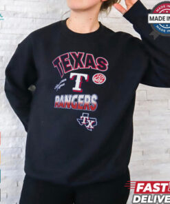 Texas Rangers Pro Standard Royal Turn It Up Dropped Shoulder T Shirt