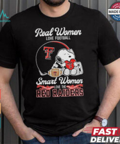 Texas Tech Red Raiders x Snoopy Real Women Love Football Smart Women Helmet 2024 Shirt