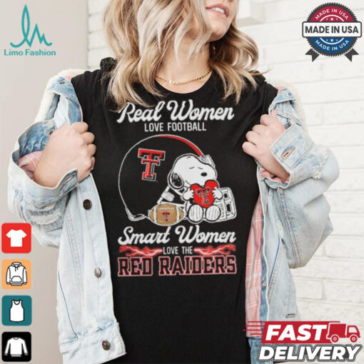 Texas Tech Red Raiders x Snoopy Real Women Love Football Smart Women Helmet 2024 Shirt