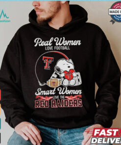 Texas Tech Red Raiders x Snoopy Real Women Love Football Smart Women Helmet 2024 Shirt