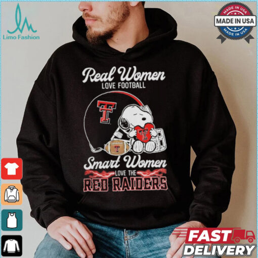 Texas Tech Red Raiders x Snoopy Real Women Love Football Smart Women Helmet 2024 Shirt