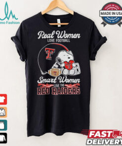 Texas Tech Red Raiders x Snoopy Real Women Love Football Smart Women Helmet 2024 Shirt