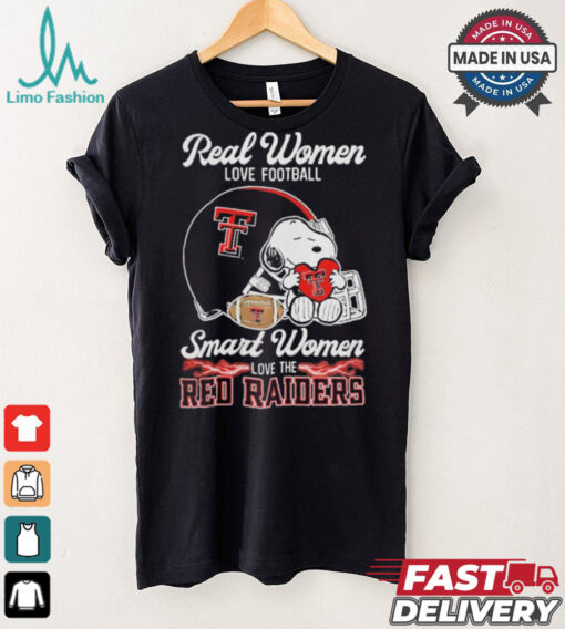 Texas Tech Red Raiders x Snoopy Real Women Love Football Smart Women Helmet 2024 Shirt