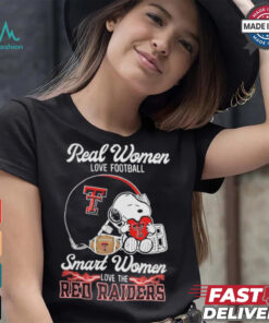 Texas Tech Red Raiders x Snoopy Real Women Love Football Smart Women Helmet 2024 Shirt