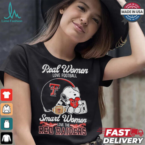 Texas Tech Red Raiders x Snoopy Real Women Love Football Smart Women Helmet 2024 Shirt