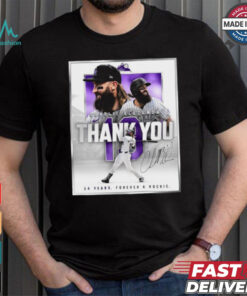 Thank You Charlie Blackmon 14 Years Forever A Rookie Signature Shirt