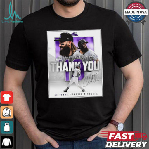 Thank You Charlie Blackmon 14 Years Forever A Rookie Signature Shirt